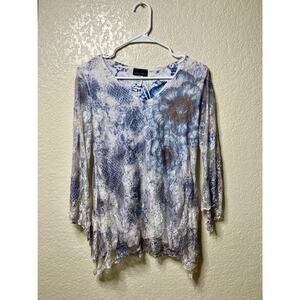 Vintage Brittany Black Top Large Sheer Layered Lace Fairycore Whimsigoth